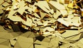 Abstract Gold Shattered Surface Background