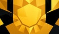 Abstract gold shield, security, protection, and digital defense, Stock Photo, Generative AI