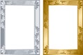 Abstract gold and silver frame Royalty Free Stock Photo