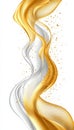 Abstract Gold and Silver Liquid Flow, Luxury Design Element for Wealth Management, Banking, Royalty Free Stock Photo