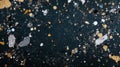 Abstract Gold and Silver Speckled Dark Blue Surface Royalty Free Stock Photo