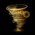 Abstract gold tornado Royalty Free Stock Photo