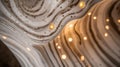 Abstract Gold-veined Ceiling Light Installation Royalty Free Stock Photo