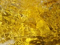 Abstract gold water with wave bubbles and reflection background