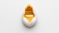 Abstract Gold and White Hand Statue Royalty Free Stock Photo