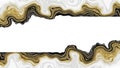Abstract Gold and White Marble Texture Background with Wavy Lines and Copy Space Royalty Free Stock Photo