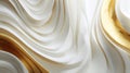 Abstract Gold and White Wave Pattern Background Royalty Free Stock Photo