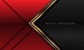 Abstract golden arrow direction on red black metallic blank space design modern luxury futuristic technology background vector Royalty Free Stock Photo