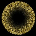 Golden abstract islamic circle