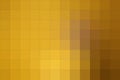 Golden pixel square background with warm yellow gradient and abstract geometric grid Royalty Free Stock Photo