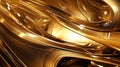 Abstract golden background. 3d render. Futuristic technology style
