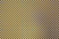 Golden checkered mesh background with small square grid pattern and soft metallic gradient Royalty Free Stock Photo