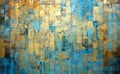 Abstract golden blue grunge background .