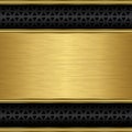 Abstract golden background with speaker grill Royalty Free Stock Photo