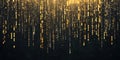 Abstract Golden Binary Code Rain Digital Stream Background Royalty Free Stock Photo