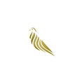 abstract golden bird logo icon Royalty Free Stock Photo