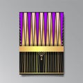 Abstract golden,black, purple and pink elegant page template. Royal geometric Art Deco pattern, metallic ornate, luxury