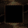 abstract and golden blank frame dark background for a premium look Royalty Free Stock Photo