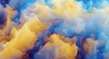abstract golden and blue cloudscape background Royalty Free Stock Photo