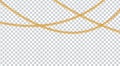 Abstract Golden or Bronze Color Chain Decorative element. Vector illustration