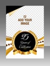 Abstract golden celebration Layout flyer, vector template
