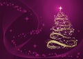 Abstract golden christmas tree Royalty Free Stock Photo