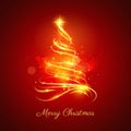 abstract golden christmas tree design vector illustration Royalty Free Stock Photo