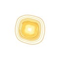 Abstract golden concentric squares creating depth in a mesmerizing pattern. Royalty Free Stock Photo