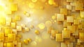 Abstract golden cube array with soft bokeh background. Generative AI