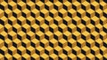 Abstract golden cubes geometric pattern background, seamless and modern Royalty Free Stock Photo