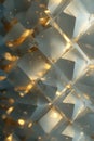 Abstract Golden Cubes, Geometric Pattern Design, Portrait Images Generative AI Royalty Free Stock Photo