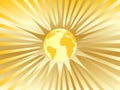 Abstract golden earth Royalty Free Stock Photo