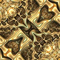 Abstract golden figured background, 3d object, 3d rendering. Seamless pattern