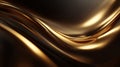 Abstract golden flowing fabric lines, a mesmerizing luxury background and texture. Royalty Free Stock Photo