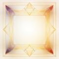 abstract golden frame with geometric shapes on a beige background Royalty Free Stock Photo