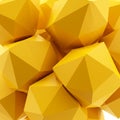 Abstract Golden Geometric Forms: Interlocking Polyhedral Shapes in Warm Tones Royalty Free Stock Photo