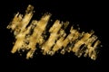 Abstract golden grungy strokes on black background. Digital illustration for greeting, gift, wedding, invitation, business card,