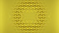 Abstract golden hexagons geometric surface.