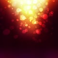 Abstract Golden Holiday Background bokeh effect