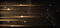 Abstract golden light background with dust sparkling glitter. Luxury concept Royalty Free Stock Photo