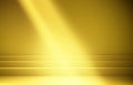 Abstract golden light rays scene with stairs Royalty Free Stock Photo