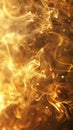 Abstract golden light swirls