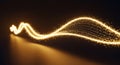Abstract Golden Light Wave With Glowing Particles Royalty Free Stock Photo