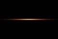 Abstract golden lights lines on black background vector illustration. A bright flash of light on the line