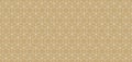 Abstract golden linear geometric seamless pattern. Subtle vector texture with thin lines, hexagon grid, net, lattice, diamond Royalty Free Stock Photo