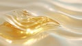 Abstract Golden Liquid Waves Royalty Free Stock Photo