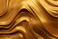Abstract golden liquid wavy background. Metallic dynamic design. Generative AI