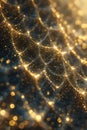 Abstract Golden Mesh: Luminous Interconnected Pattern, Portrait Images Generative AI Royalty Free Stock Photo