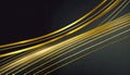 Abstract golden neon metallic black modern tech design template background. Royalty Free Stock Photo