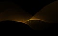Abstract golden particle with black background